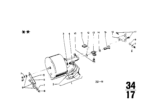 1968 BMW 1602 Power Brake Unit Depression Diagram 1