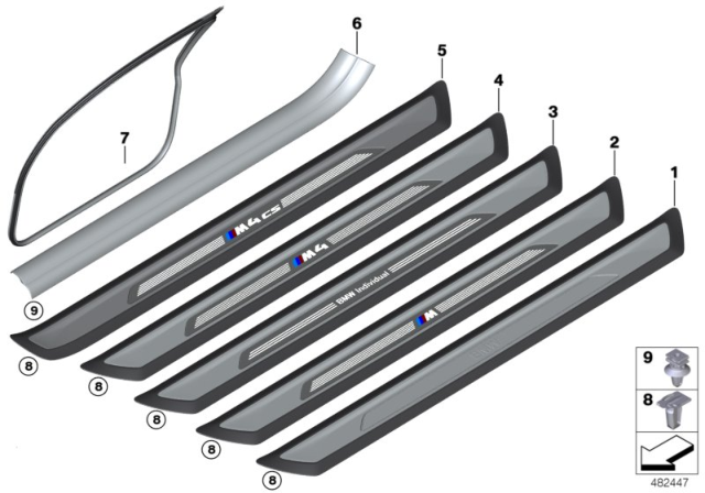 2020 BMW 440i Mucket / Trim, Entrance Diagram