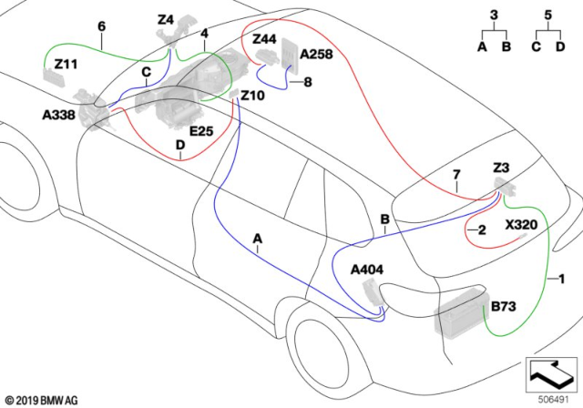 2019 BMW X7 Supply Cable Main Wiring Harness Diagram