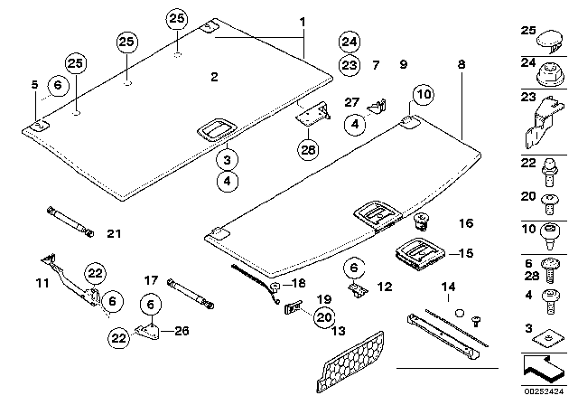 2009 BMW 535i xDrive Handle, Floor Carpet-Luggage Comp Diagram for 51479125437