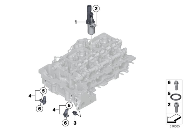 2015 BMW 428i xDrive Cylinder Head, Electrical Add-On Parts Diagram