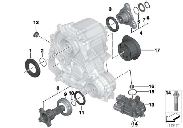 2014 BMW 328d xDrive Transfer Case Single Parts ATC Diagram