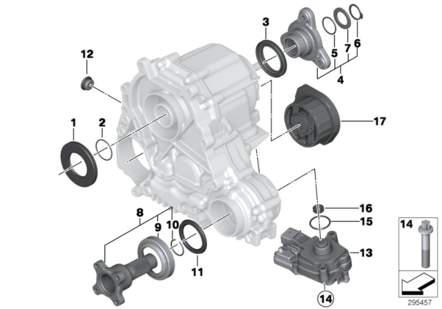 2016 BMW 228i xDrive Transfer Case Single Parts ATC Diagram