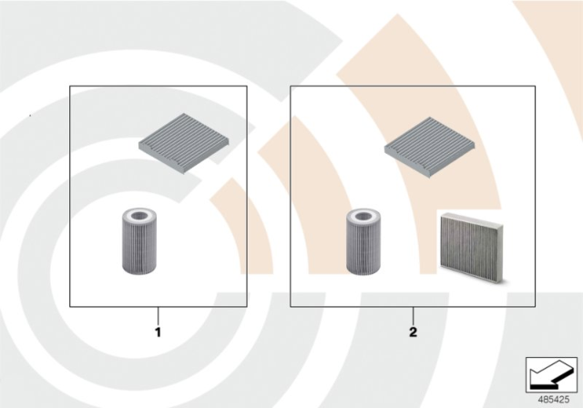 2015 BMW X3 Inspection Kit, Value Line Diagram