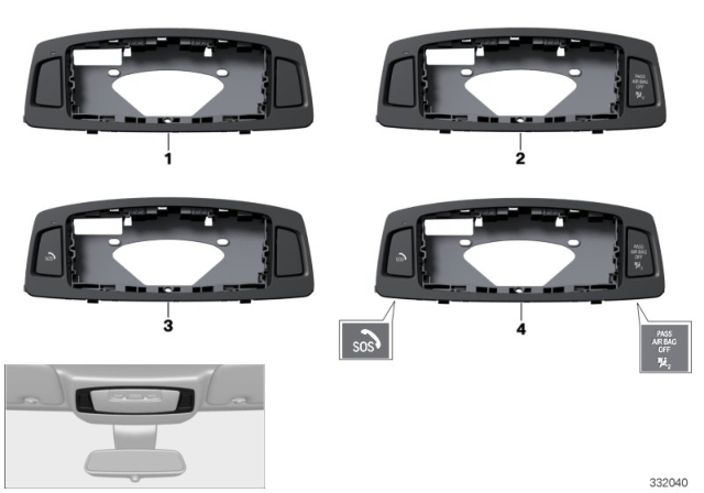 2020 BMW i8 Roof Function Centre Diagram