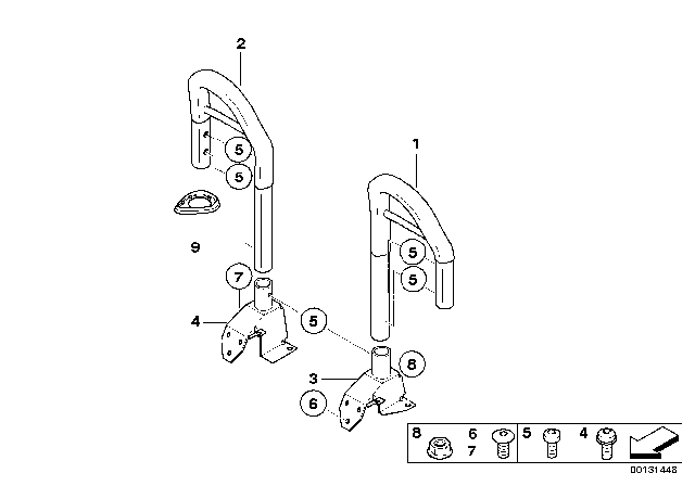 1999 BMW Z3 Rollover Protection System Diagram