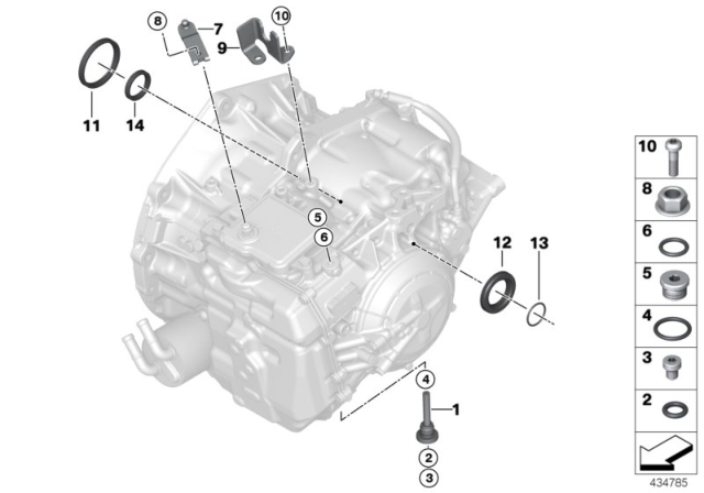 2019 BMW X2 Shaft Seal Diagram for 24128642582