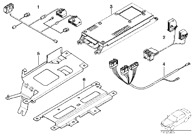 1999 BMW 540i Single Parts For Cordless Luggage Compartment Diagram