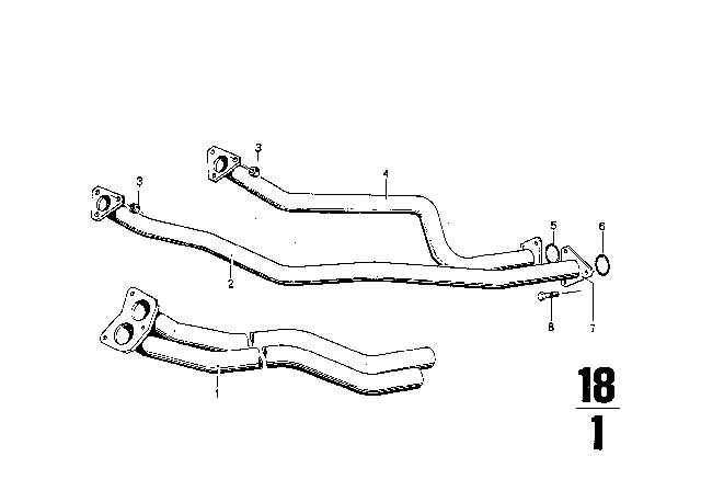 1972 BMW Bavaria Cooling / Exhaust System Diagram 1