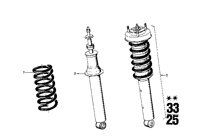 1969 BMW 2500 Suspension, Stabilizer Diagram 3