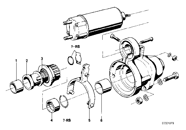 1978 BMW 320i Starter Parts Diagram 4