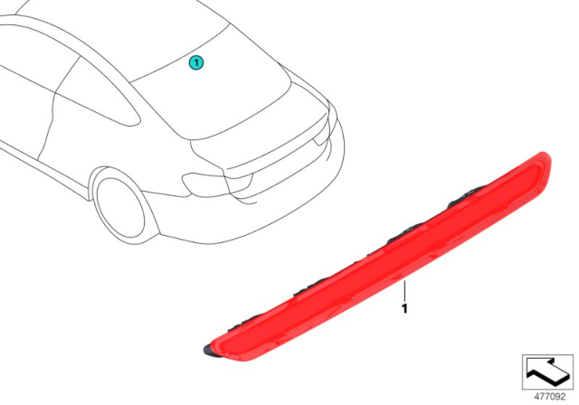 2017 BMW M4 Third Stoplamp Diagram