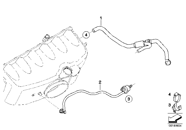 2001 BMW Z3 M Shut-Off Valve Bracket Diagram for 11617831609