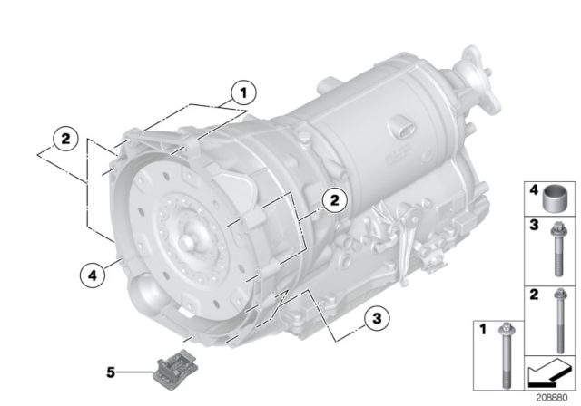 2014 BMW 535d Gearbox Mounting Diagram