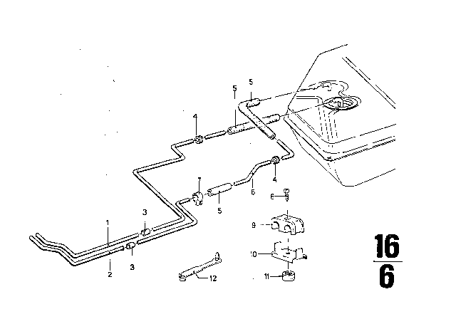 1973 BMW 3.0S Fuel Tank Diagram 4