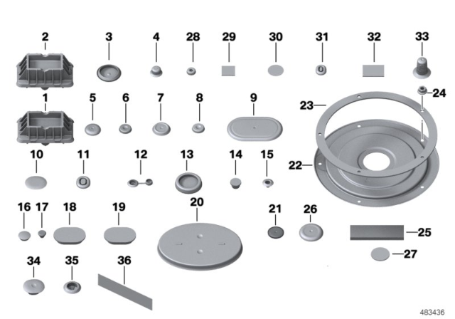 2012 BMW X3 Sealing Cap/Plug Diagram