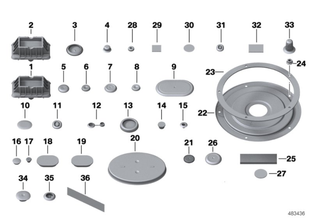 2016 BMW X3 Sealing Cap/Plug Diagram