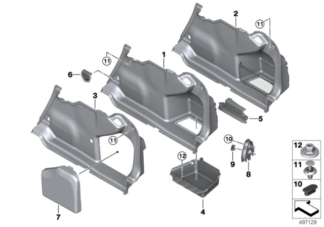 2019 BMW 330i COVER FOR TRUNK COVER Diagram for 51478098854