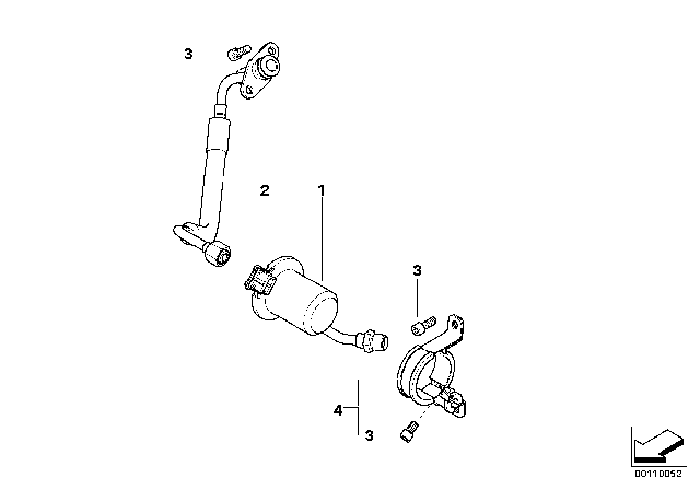 2003 BMW 325Ci Fuel Tank Breather Valve Diagram