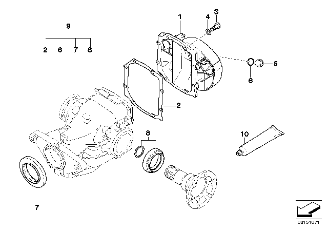 2005 BMW X5 Transmission Cover Diagram for 33117504045