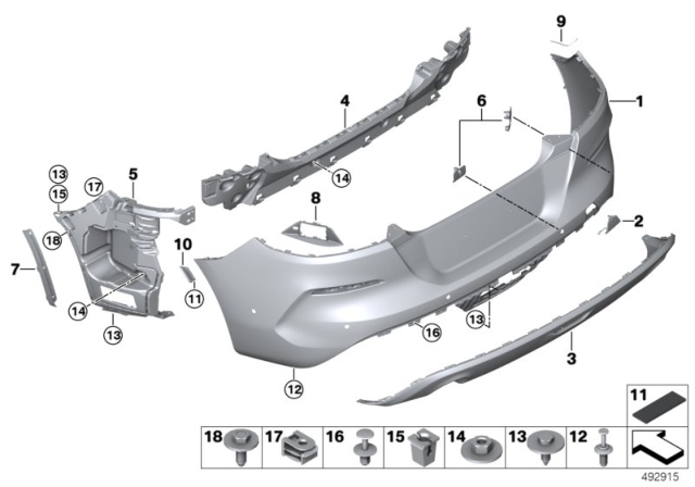 2020 BMW Z4 Guide For Bumper, Side, Right Diagram for 51127436842