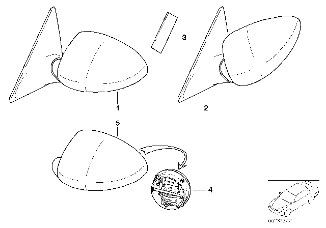 2003 BMW M3 M Outside Mirror Diagram