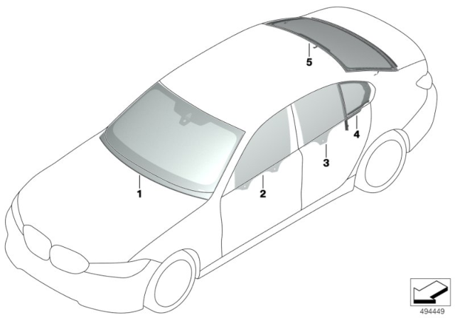 2020 BMW M340i xDrive SEAL FOR REAR WINDOW Diagram for 51317308872