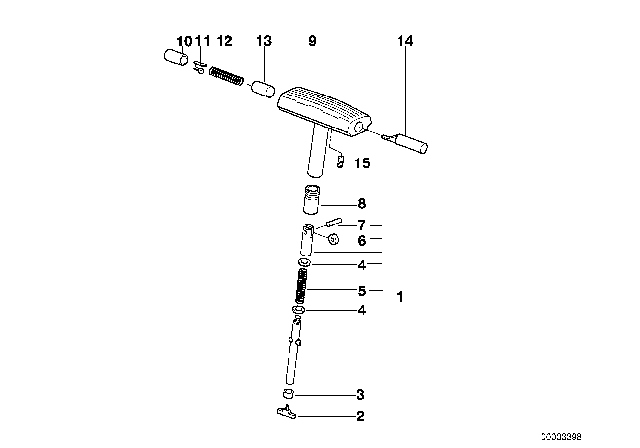 1976 BMW 530i Gear Shift Parts, Automatic Gearbox Diagram 4