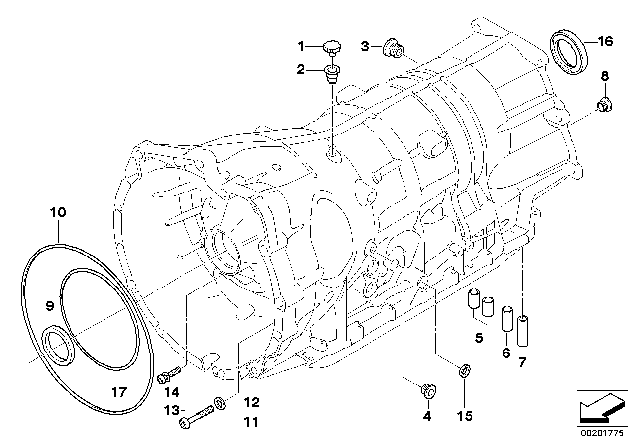 2011 BMW X5 M Housing Attachment Parts, AWD (GA6HP26Z) Diagram