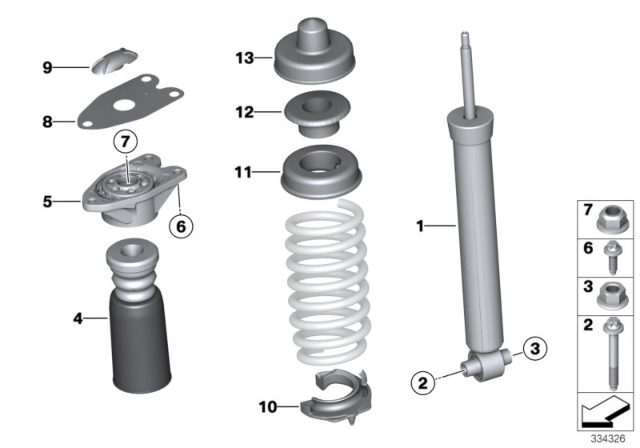 2020 BMW 230i Single Components For Rear Spring Strut Diagram