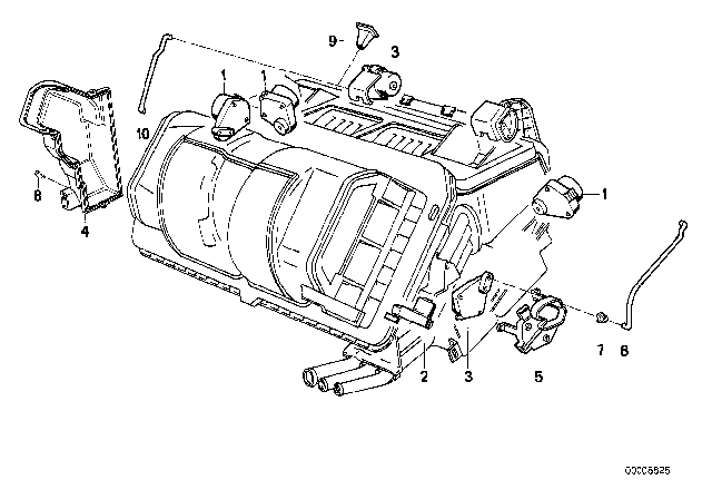 1990 BMW 735i Actuator / Connection Rod Behr Diagram