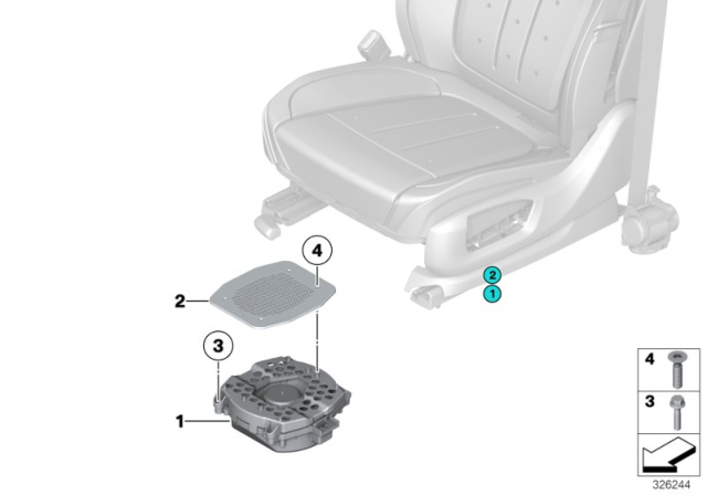 2019 BMW X6 Components Central Bass Diagram