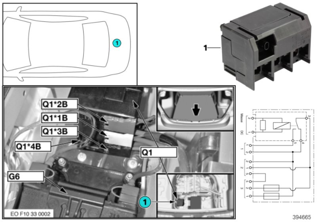 2015 BMW 535i Relay, Isolation Diagram