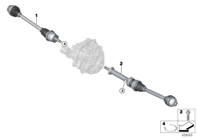 2016 BMW i8 Output Shaft Diagram 1