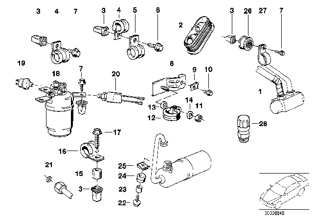 1987 BMW 325e Drying Container Diagram