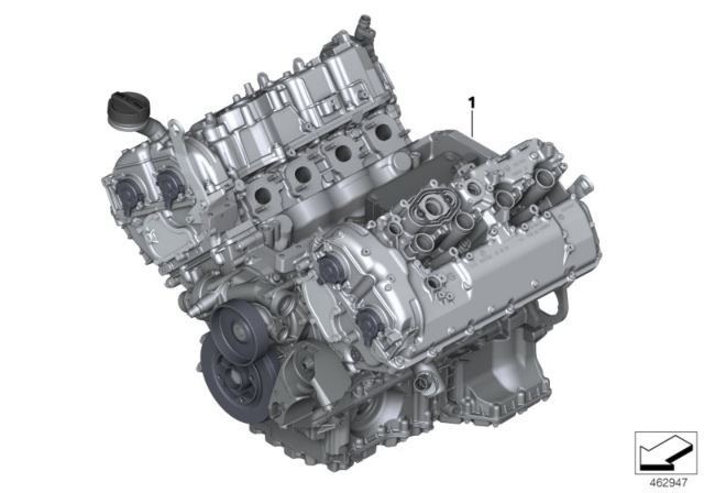 2017 BMW 750i xDrive Short Engine Diagram for 11002409324