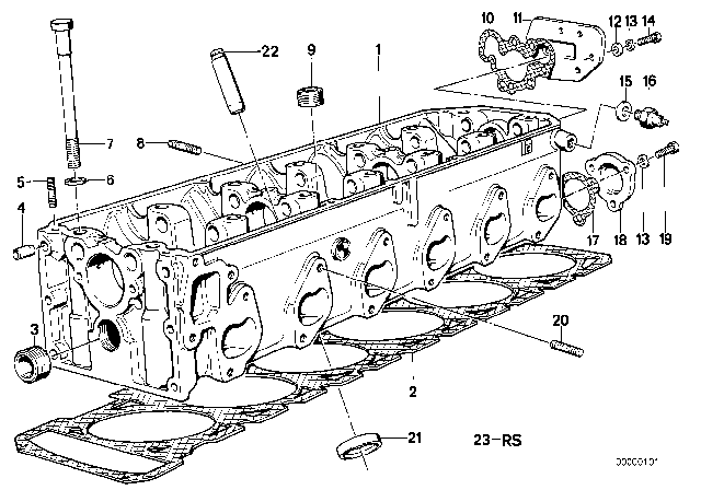 1986 BMW 635CSi Cylinder Head & Attached Parts Diagram 3