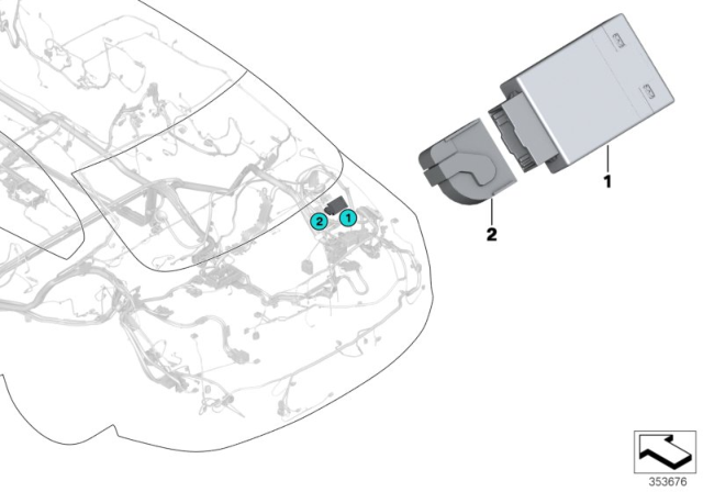 2015 BMW 428i Control Unit, Trailer Module Diagram