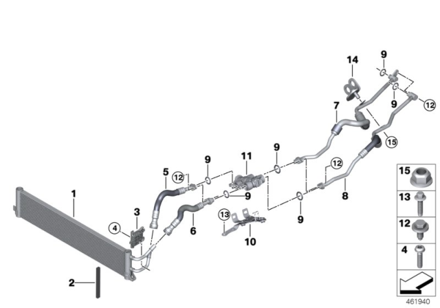 2018 BMW Alpina B7 Transmission Oil Cooler Diagram for 17227992010