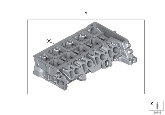 2014 BMW 328d Cylinder Head & Attached Parts Diagram 1