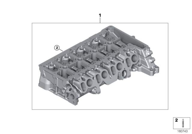 2018 BMW 328d xDrive Cylinder Head & Attached Parts Diagram 1