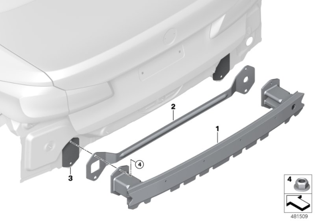 2020 BMW 530i Carrier, Rear Diagram