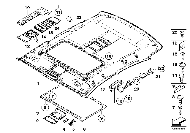 2007 BMW 760Li Handle Diagram for 51169149035