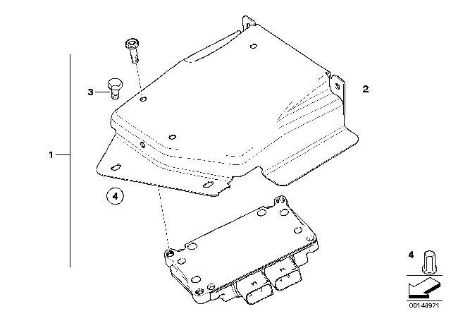 2010 BMW 328i xDrive Control Unit, Transfer Box Diagram 1