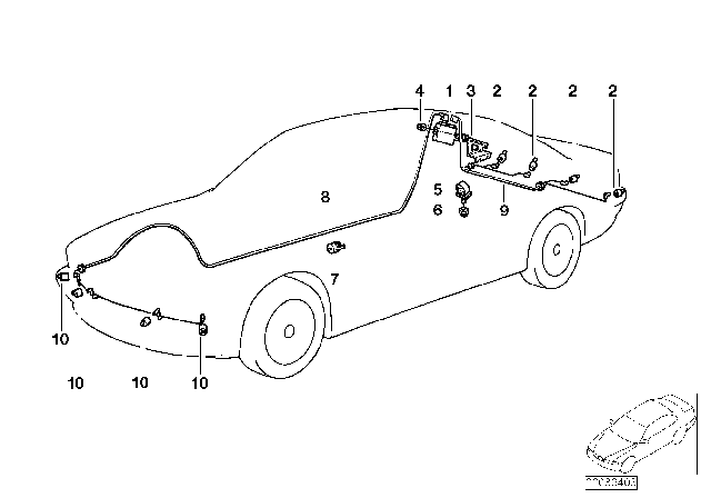 2002 BMW 525i Park Distance Control (PDC) Diagram 2