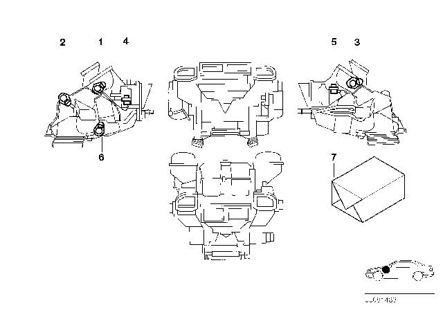 2000 BMW 540i Wagon(E39) Actuator For Automatic Air Condition Diagram 2