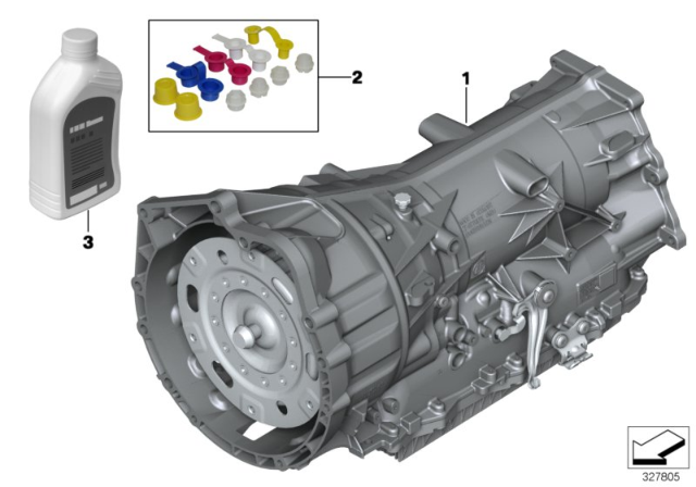 2018 BMW X5 Automatic Transmission GA8HP45Z Diagram