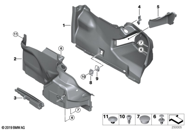 2012 BMW M6 Lateral Trim Panel Diagram 2