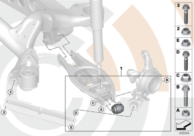 2013 BMW 328i Repair Kit, Ball Joint Diagram