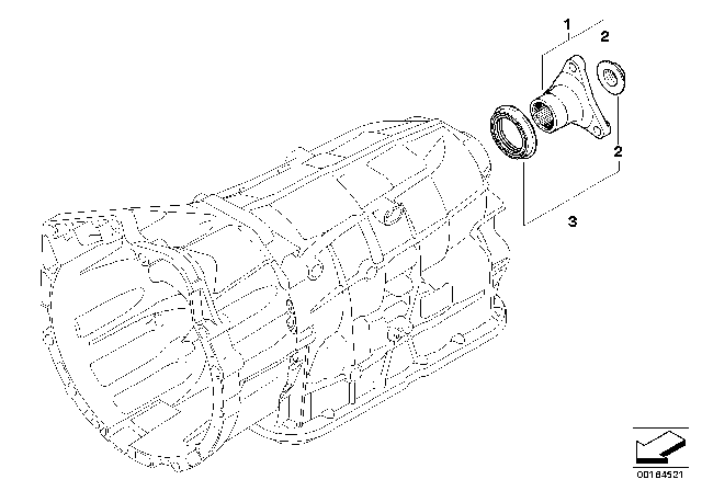 2009 BMW 128i Output (GA6L45R) Diagram